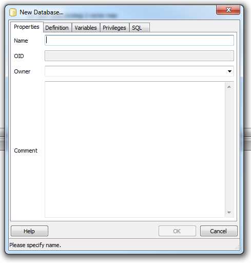 Naming the New Database